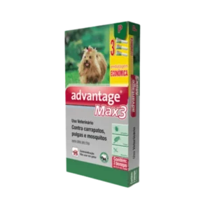 Antipulgas Advantage Max3 Cães até 4kg 3 unidades