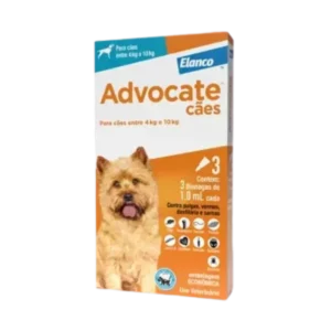 Antipulgas Advocate Cães 4 a 10kg 3 pipetas