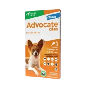 Antipulgas Advocate Cães até 4kg 3 pipetas