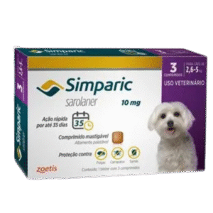 Antipulgas Simparic 20 a 40kg Cães 80mg 3 comprimidos