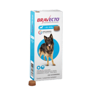 Antipulgas e Carrapatos Bravecto 20 a 40 kg Cães 1000mg 1 comprimido
