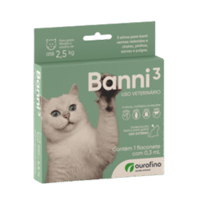Banni 3 Antipulgas para Gatos até 2,5kg 0,3 ml