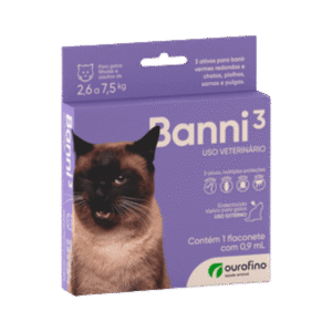 Banni 3 Antipulgas para Gatos de 2,6kg a 7,5kg 0,9 ml