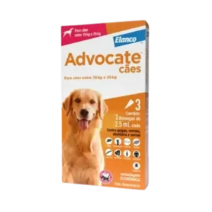 Antipulgas Advocate Cães 10 a 25kg 3 pipetas