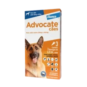 Antipulgas Advocate Cães mais de 25kg 3 pipetas