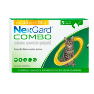 Nexgard Combo Gatos de 2,5 a 7,5 kg 3 pipetas