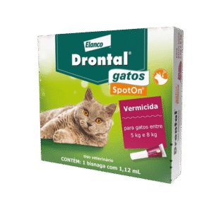 Vermífugo Drontal Spot On para Gatos 5kg a 8kg 1 bisnaga