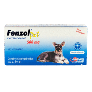 Vermífugo Fenzol Pet 500mg para Cães 6 comprimidos