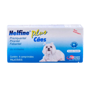 Vermífugo Helfine Plus para Cães 4 Comprimidos