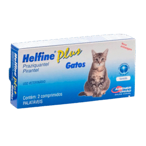 Vermífugo Helfine Plus para Gatos 2 comprimidos