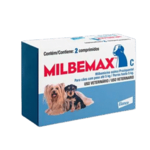 Vermífugo Milbemax C Cães até 5kg 2 comprimidos
