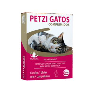 Vermífugo Petzi para Gatos Ceva 4 comprimidos