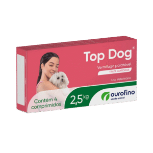 Vermífugo Top Dog para Cães 2,5kg 4 comprimidos