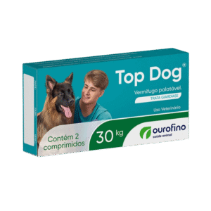Vermífugo Top Dog para Cães 30kg 2 comprimidos