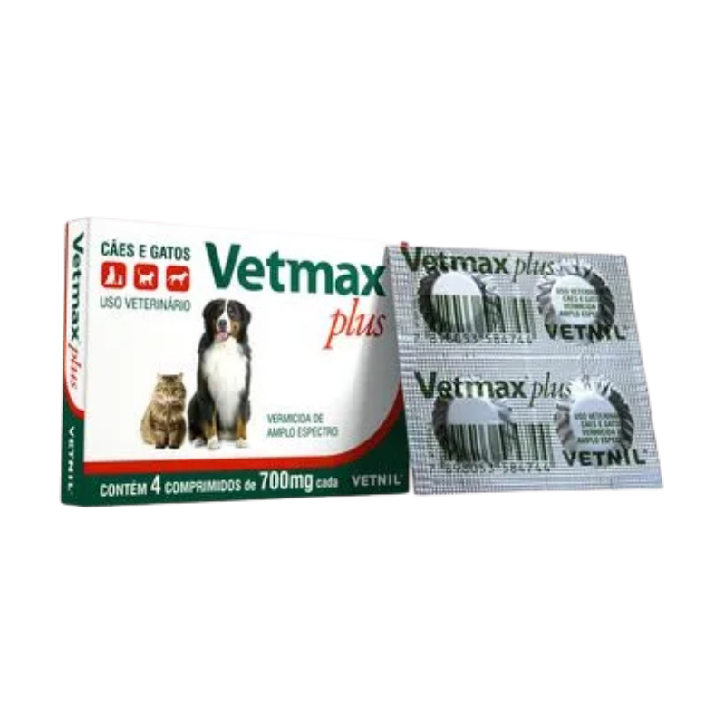 Vermífugo Vetmax Plus Comprimido 700 mg