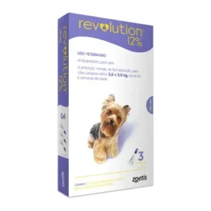 Antipulgas Revolution Cães de 2,6kg a 5kg 3 pipetas
