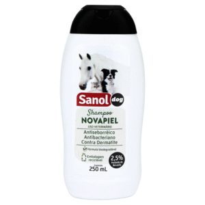 Sanol Dog Shampoo De Pelos Para Cães / Gatos E Cavalos Novapiel 250 Ml