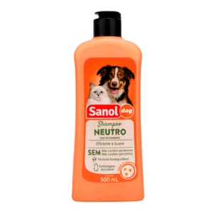 Shampoo Neutro Cães e Gatos Sanol 500 ml