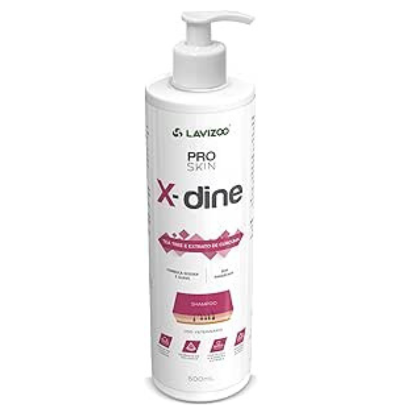 Shampoo X-Dine Lavizoo para Cães e Gatos